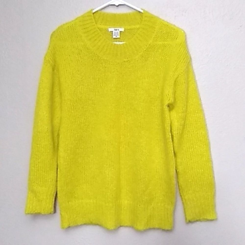 Bar III Loosely Knit Mustard Mohair Sweater - XS‎